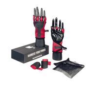 Boxing Fortress Pro T.5 Hand Wraps Adult Handwraps Muay Thai Hand Bandages Fastwraps (Junior Size 9-14 Years Old) (Red)