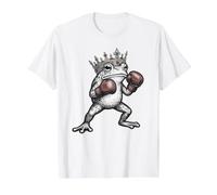Boxing Frog Fighter Toad Funny Combat Sport Lover Value Graphic T-Shirt, Men, White, L
