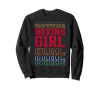 Boxing Girl Funny Layered Text Daughter Youth Boxer Sweatshirt