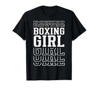 Boxing Girl Funny Layered Text Daughter Youth Boxer T-Shirt