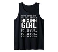 Boxing Girl Funny Layered Text Daughter Youth Boxer Tank Top