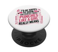 Boxing Girl I'd Be Happy To Show You Exactly What Punches PopSockets Adhesive PopGrip
