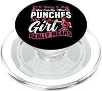 Boxing Girl I'd Be Happy To Show You Exactly What Punches PopSockets PopGrip for MagSafe