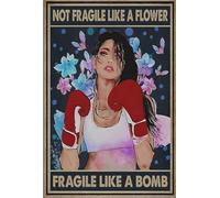 Boxing Girl Not Fragile Like A Flower Fragile Like A Bomb Colorful Artwork Unique Birthday Present Educational Gift Home Decor Puzzle Entertainment Toys Intellectual Game_500pcs