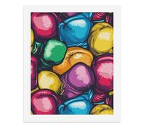 Boxing Glove Colorful Stylish Digital Paintings Kits Vertical Wall Art Posters & Prints for Home Office Decor