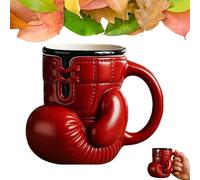 Boxing Glove Mug, Unique Boxing Coffee Mug Cup Themed Ceramic Tea Cupfor Boxer, 3D Gloves Shaped Boxing Cup with Handle Funny Boxing Gift for Men Women (1pcs)