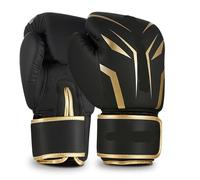 Boxing Gloves 8/10/12/14/16oz Boxing Gloves Professional Adult Sanda Muay Thai Fighting Men and Women Training Sandbag Free Fight MMA(C-black gold,6oz)