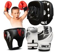 Boxing Gloves and focus pads Set, Kids Focus Pads Training gloves, Punching Focus Mitts, Sparring gloves Hand Target Hook & Jab Strike Pads For Boys & Girls