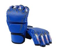 Boxing Gloves Gear Protector Open Palm Half Finger Sport Mittens Breathable Kickboxing Punching Heavy Bag Arts PU Leather S, Claw of Tiger and