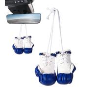 Boxing Gloves Hook Car Mirror - Hanging Ornament, Cute Punching Glove Charm | Sports Theme Rearview Decoration, Lightweight Car Interior Accessory and, Sapphire, Fare riferimento alla descrizione