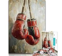 Boxing Gloves Jigsaw Puzzles for Teenagers 1000 Jigsaws,Stress Reliever Difficult Challenge Deal As Gifts for The Whole Family 38x26cm