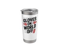 Boxing Gloves On World Off Stainless Steel Insulated Tumbler