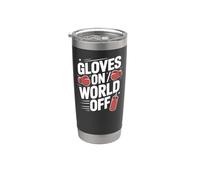 Boxing Gloves On World Off Stainless Steel Insulated Tumbler