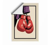 Boxing Gloves & Robe Vintage Unframed Wall Art Print A2 (59.4×42cm), Wall Decor for Living Room, Bedroom, Office & Home, Art Gift