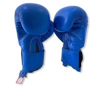 Boxing Gloves Sparring Bag Work Premium 100% Real Leather Men Women Pads work (Blue, 14oz)