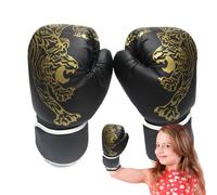 Boxing Gloves Thai PU Training Gloves Adult Unisex Comfort Breathable Adjustable Wrist Strap for Boxing, MMA and Martial Arts