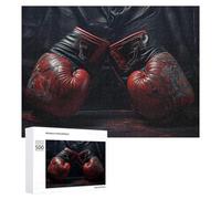 Boxing Gloves The Ultimate Fighter's Gear Challenging Puzzle for Adults, 500 PCS - Winter Activity Gift - to Assemble, Frame And Display