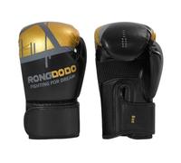 Boxing Gloves with Mesh Palm, Black Gold, 6OZ | Comfortable, Breathable, Sparring Gloves, for Gym Workouts, Adults, Beginners
