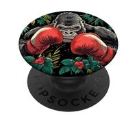Boxing Gorilla With Boxing Gloves Kickboxing Funny Boxer PopSockets Adhesive PopGrip