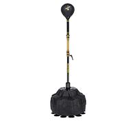 Boxing Gym Equipment Punching Bag, Adjustable 150-180cm Boxing Speed Ball, High-Density PU Leather, Fast Rebound, for Home & Office, Black+gold