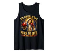 Boxing Hail Mary Full of Grace Punch the Devil Holy Humor Tank Top