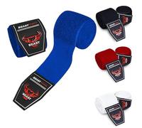 Boxing Hand Wraps 2.5/4.5 Meter Martial Arts Bandages Inner Gloves Wrist Support Straps Punching Under Hand Knuckles Heavy Elasticated Training Bag Mitts Muay Thai (Jet Blue, 4.5 M)