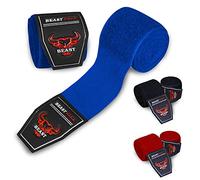 Boxing Hand Wraps 2.5/4.5 Meter Martial Arts Bandages Inner Gloves Wrist Support Straps Punching Under Hand Knuckles Heavy Elasticated Training Bag Mitts Muay Thai (Blue, 2.5 M)