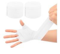 Boxing Hand Wraps 2-Pack - 3m Elastic Wrist & Knuckle Protection Bandages for Boxing, Muay Thai, MMA & Kickboxing - Breathable & Secure Fit Inner Wraps (White)