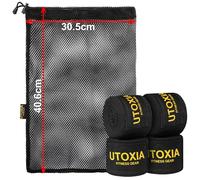 Boxing Hand Wraps-2 Pair & Free Washing Bag - 4.5M/180 Inches Mexican Style Muay Thai Hand Wraps- Breathable Semi Elastic-Thum Loop/Hook and Loop - Men & Women (Black 2 Pairs Wraps & Washing Bag)