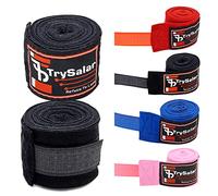 Boxing Hand Wraps Inner Gloves 2.5 Meter Elasticated Woven Bandages, Thumb Loop Wrist & Knuckle Protection Straps for Muay Thai MMA Kickboxing Martial Arts Weightlifting Men Women Kids(2.5m Black