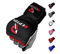 Boxing Hand Wraps Quick 100cm Long Wrist Straps Inner Gloves Boxing for Hand Protection Elasticated, Padded Fist for MMA Martial Arts Combat Gloves for Men Women and Kids (Black, S/M)