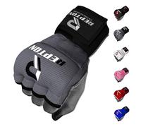 Boxing Hand Wraps Quick 100cm Long Wrist Straps Inner Gloves Boxing for Hand Protection Elasticated, Padded Fist for MMA Martial Arts Combat Gloves for Men Women and Kids (Grey, S/M)