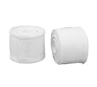 Boxing Handwraps Cotton 5m Quick Drying Semi Elastic Hook Loop Design Sports Hand Wraps for Kickboxing Muay Thai Training and Competition Support Wrist Protect 2p (White)