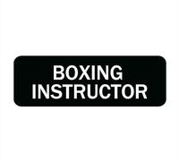 Boxing Instructor Sign, 10 X 3 Inch Acrylic Plastic Sign With Symbols, Self-Adhesive, For Restaurant, Salons, Hotel, Motel, Rest Stops, Public Restrooms