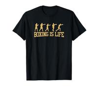 Boxing Is Life Shadow Boxing Boxer Silhouette Motivational T-Shirt