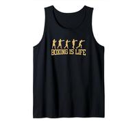 Boxing Is Life Shadow Boxing Boxer Silhouette Motivational Tank Top