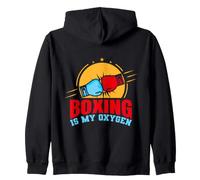 Boxing Is My Oxygen Gloves Boxing Gloves Zip Hoodie