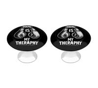 Boxing is My Theraphy Drawer Pulls Handles Knobs Flat Black Cabinet Cup with Screw 2 Pack
