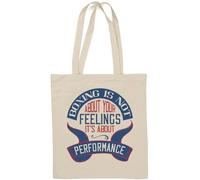Boxing is not about your feelings. It's about performance Natural Cotton Tote Bag White