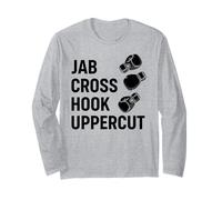 Boxing Jab Cross Hook Uppercut Boxer Long Sleeve T-Shirt