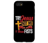 Boxing Jesus Faith Christian Cross Try Jesus Not Me I Throw Case for iPhone SE (2020) / 7/8