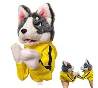 Boxing Kung Fu Husky Hand Puppet Toy with Sound for Kids & Dogs