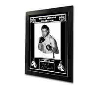 Boxing Legends Collection: Joe Louis Boxer, The Brown Bomber Heavyweight Champion Pre-Printed Autograph Signed Print Boxing Memorabilia Fan Art (A4 Framed)