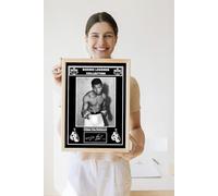 Boxing Legends Collection: Sugar Ray Robinson Boxer, Champion Pre-Printed Autograph Signed Print Boxing Memorabilia Fan Art (A3 Print Only)