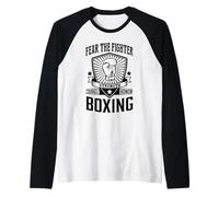 Boxing Lifestyle Courage Strength Honor Boxer Raglan Baseball Tee