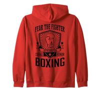 Boxing Lifestyle Courage Strength Honor Boxer Zip Hoodie