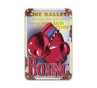 Boxing Like Ballet Except The Dancers Bump Into Each Other Tin Aluminum Sign Wall Art Metal Wall Art Farm Country Kitchen Decor Funny Garage Signs 8X12 Inch Metal Sign