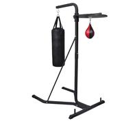 Boxing Machine 2 Way Stand Training Punch Bag Ball Speedball Plate vidaXL