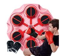 Boxing Machine Wall Mounted | Smart Punching Target Toy with Boxing Gloves | Wireless Punching Equipment with Light & Music for Children Boys Girls, Home Fitness