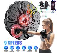 Boxing Machine Wall Mt Bluetooth Music Electronic Training Punching Free Gloves